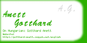 anett gotthard business card